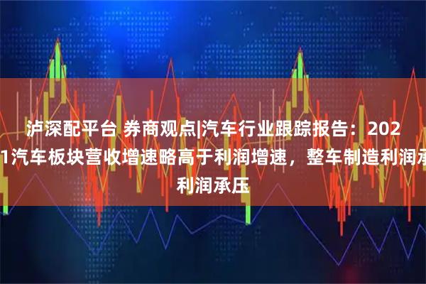 泸深配平台 券商观点|汽车行业跟踪报告：2025H1汽车板块营收增速略高于利润增速，整车制造利润承压